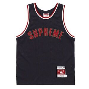 DEAD STOCK Authentic Supreme Mitchell & Ness Basketball Jersey